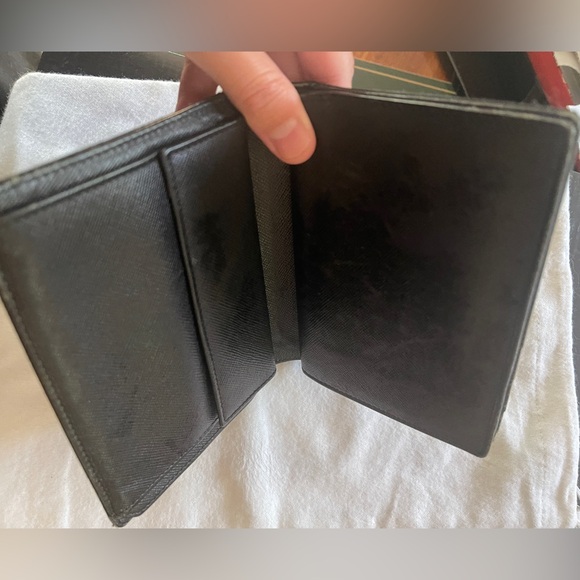 Sold!   ❌ Prada nylon wallet black bifold authentic leather - Picture 16 of 16
